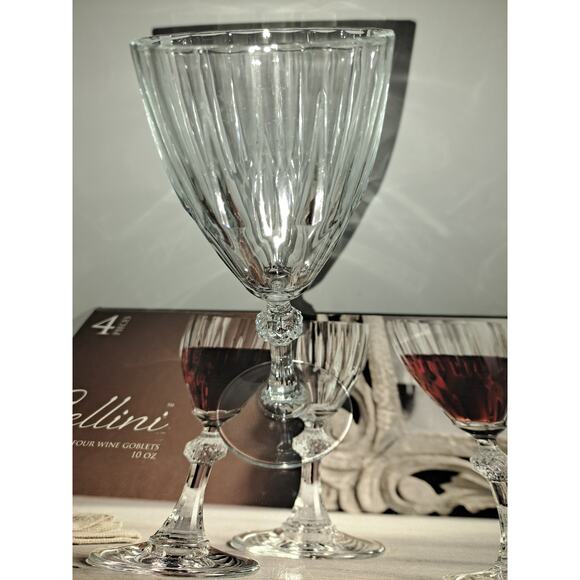 Set of 4 Cellini 10oz Wine Goblets - Picture 3 of 8